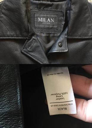Шикарна шкіряна куртка жакет milan leather 18р( 48-50)3 фото