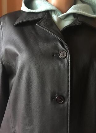 Шикарна шкіряна куртка жакет milan leather 18р( 48-50)5 фото