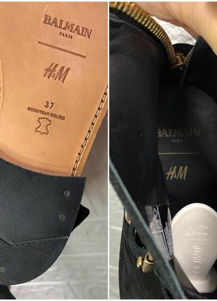 Balmain x h&m дизайнерські оригінал черевики шкіряні замша ботильйони на блискавці rundholz owens lang2 фото