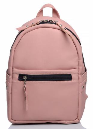 Женский вместительный рюкзак в розовом цвете для учебы и прогулки2 фото