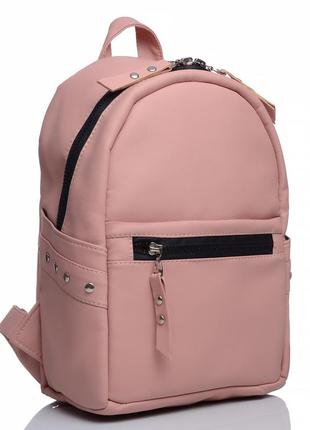 Женский вместительный рюкзак в розовом цвете для учебы и прогулки3 фото