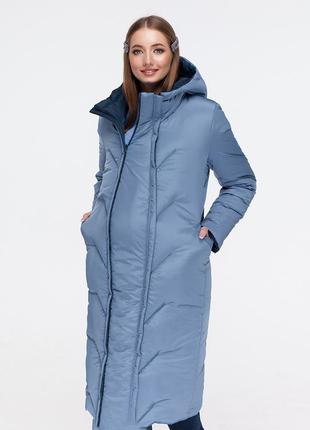 Пальто зимове для вагітних два в одному пальто двостороннє пуховик для вагітних8 фото