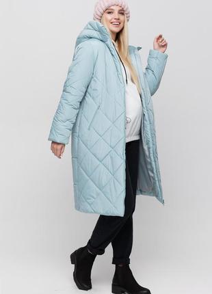 Пальто зимове для вагітних два в одному пуховик для вагітних