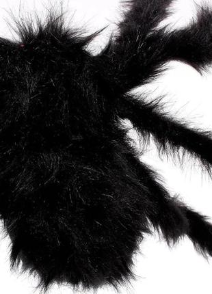 Паук на хэллоуин черный - размер приблизительно 75см, текстиль, пластик