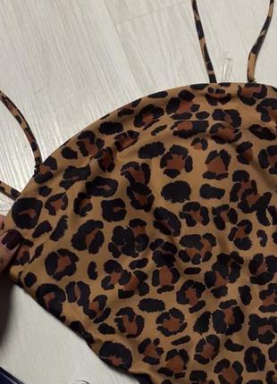 Леопардовый стильный купальник3 фото