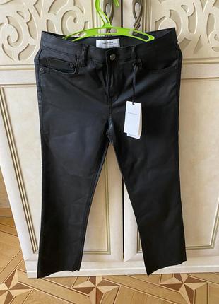 Штаны с напыление под кожу zara