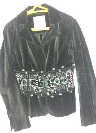 Вінтажний велюровий піджак