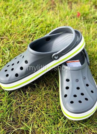 Кроксы сабо crocs bayaband clog charcoal темно серые3 фото