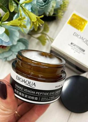 Крем під очі для очей століття зі зміїним пептидом bioaqua snake venom peptide eye cream 30 мл