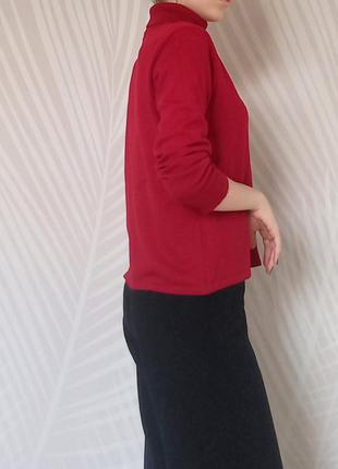 Бордовый свитер с горлом3 фото