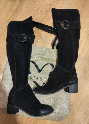 Замшевые ботфорты 36 размер