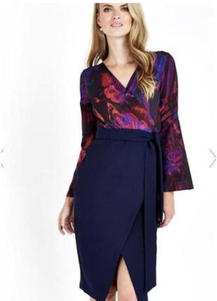 Стильне і елегантне плаття футляр на запах, плаття міді,