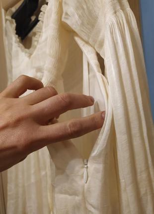 Брендовая блузка в романтк стиле цвета айвори5 фото