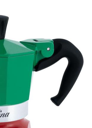 Кофеварка гейзерная bialetti la mokina italia tricolore на 1/2 чашки (40 мл.)2 фото