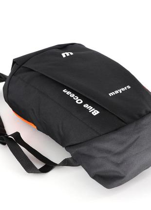 Стильный детский рюкзак mayers черный оранжевая молния (m0078)5 фото