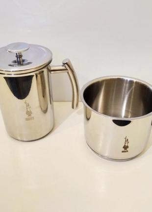 Молочник bialetti suprema bollilatte (milk pot) induction диаметр 12 см. объём 1 литр6 фото