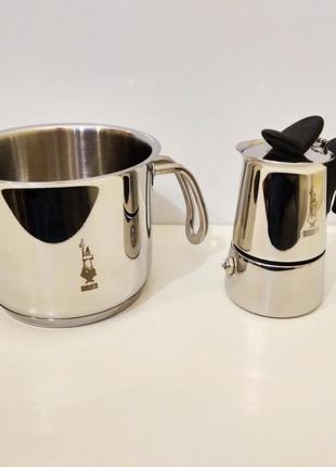 Молочник bialetti suprema bollilatte (milk pot) induction диаметр 12 см. объём 1 литр8 фото