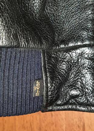 Винтажная мужская кожаная куртка levi's | levis genuine leather vintage2 фото