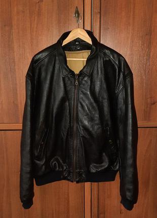 Винтажная мужская кожаная куртка levi's | levis genuine leather vintage1 фото