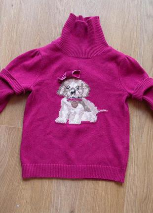 Отличный свитерок на девочку 2-4лет.