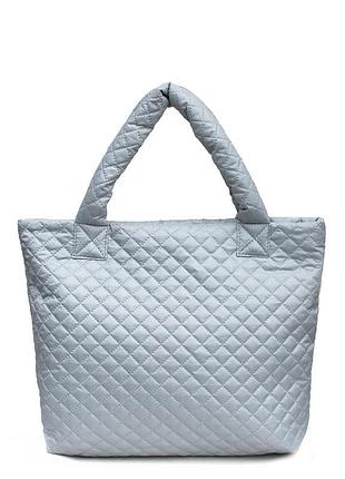 Стеганая сумка poolparty pp1-eco серая
