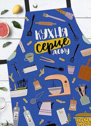 Кухонный фартук кухня серце дому синий 75х51 см (frtc_21m006)