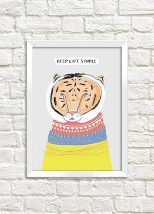 Постер в рамке keep life simple (wmt5_ex006)