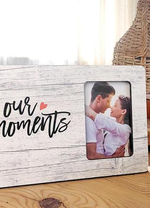 Рамка для фото, фоторамка с принтом «our moments» (rmf_21a003)