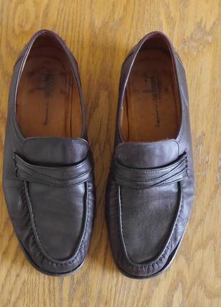 Туфлі шкіряні коричневі розмір 9 1/2 на 42 dan bommel1 фото