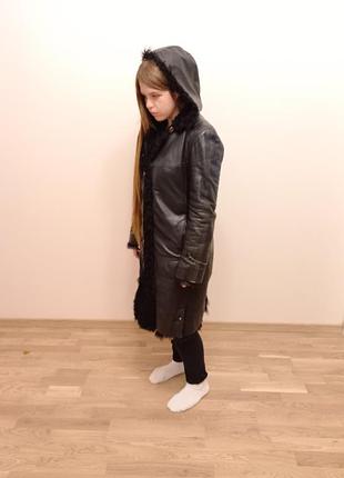 Дубленка плащ зимний пальто кожа натуральная