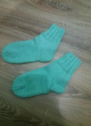 Ментолові в'язані шкарпетки