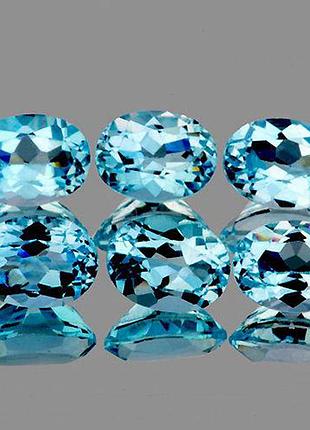 Натуральний топаз блакитний 8x6mm