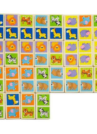 Настольная игра viga toys домино дикие животные (51307)