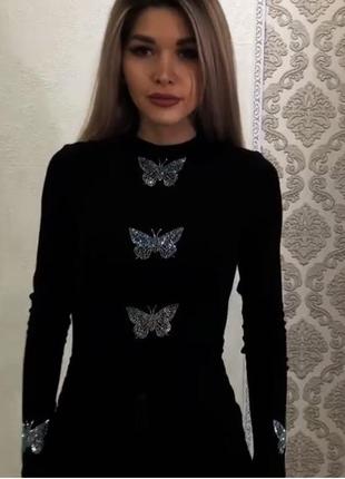 Кофточка водолазка стрази туреччина