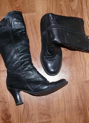 Сапоги зимние, классные, 38 р-р,кожа