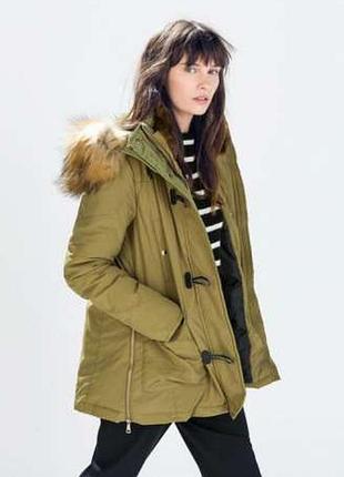 Куртка пуховик zara тепла зимова