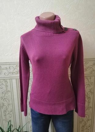 Яркий вязаный брендовый свитерок с оригинальным воротником.2 фото