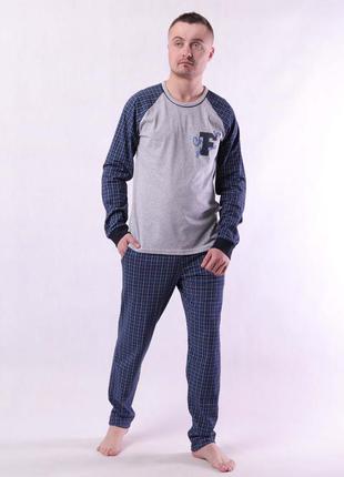 Мужская летняя пижама кулир "ford" рр 48-626 фото