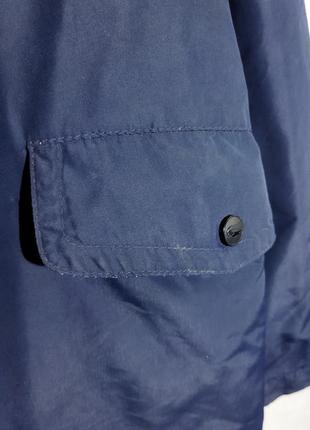Винтажная ветровка куртка дождевик синяя6 фото