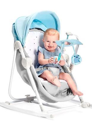 Шезлонг-качалка 5 в 1 kinderkraft unimo light blue (kkbunimlibl000)5 фото