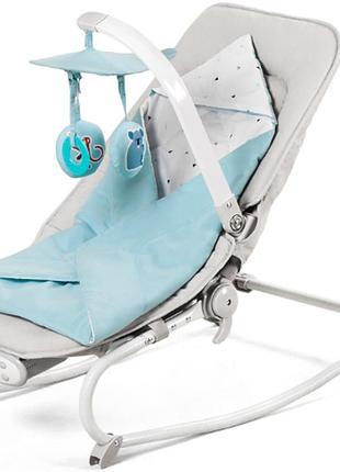 Кресло-качалка kinderkraft felio 2в1 голубое