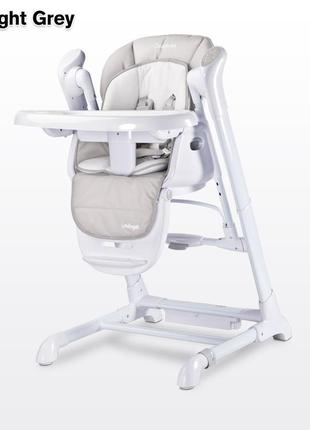 Дитячий стільчик для годування + гойдалка caretero indigo light grey