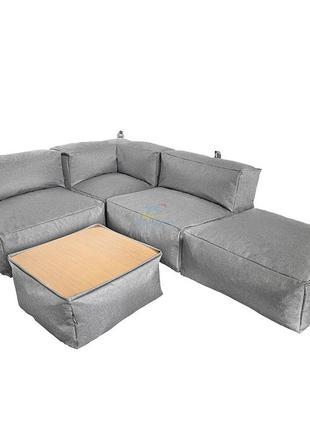Бескаркасный модульный диван блэк