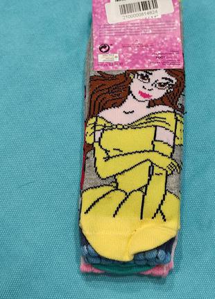 Набір красиві яскраві шкарпетки з принцесами disney розмір 23/262 фото
