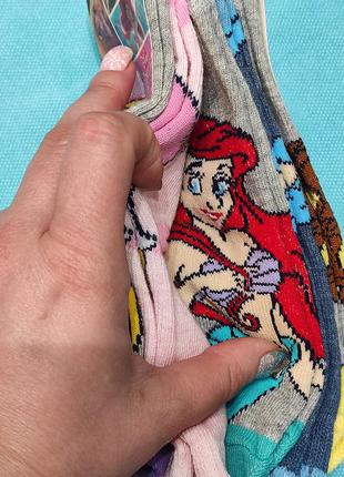 Набір красиві яскраві шкарпетки з принцесами disney розмір 23/265 фото