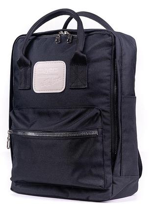 Повсякденний чорний міський рюкзак-сумка для подорожей місткий унісекс1 фото