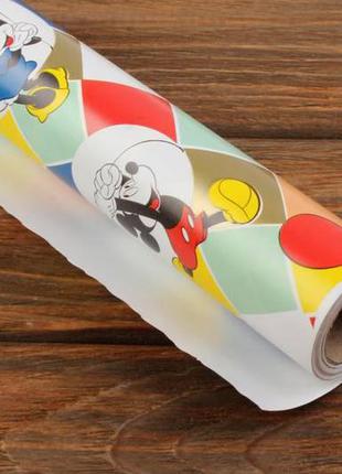 Упаковочная подарочная бумага "микки" германия, рулон 9.14 м*70 см2 фото