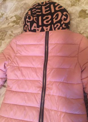 Куртка розовая зима-осень5 фото