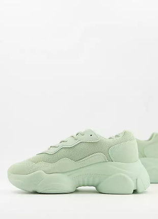 Мятные светло зелёные кроссовки 40 asos design divine chunky trainers in mint green1 фото