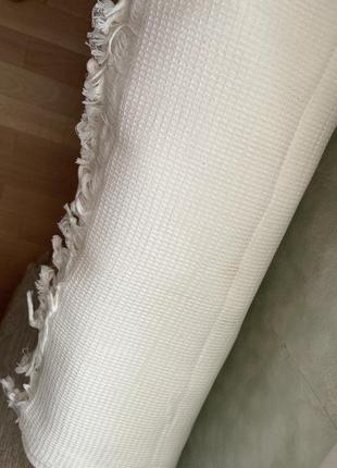 Вінтажне біле вафельний бавовняний рушник.